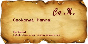 Csokonai Manna névjegykártya
